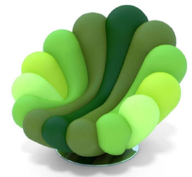 Anemone arm chair-green