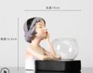 Girl with ball glass 