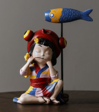 Japan girl with blue fish