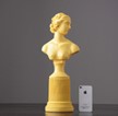 Statue of a girl- yellow