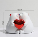 Two bear-red&white