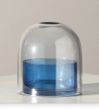 Double glass vase- blue glass