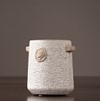 Rustic vase-white