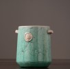 Rustic vase-green