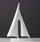 Ceramic boat small-white