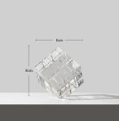 Dice-white glass